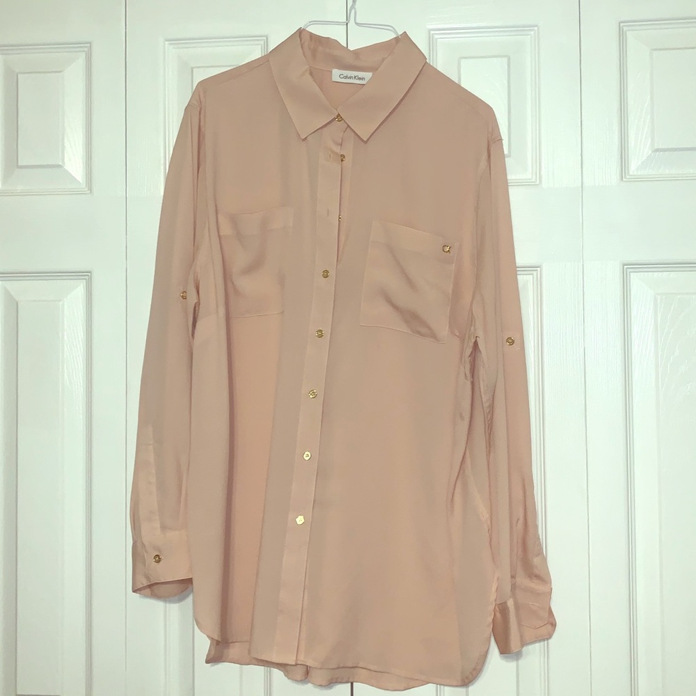 Calvin Klein pink blouse